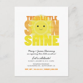 mijn kleine zonnige BABY SHOWER uitnodiging