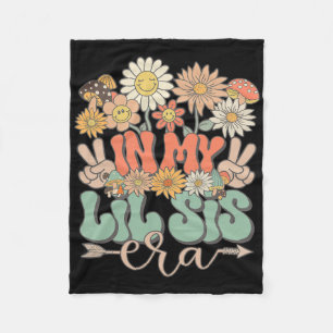Mijn kleine zusje tijdperk bloem hippie groovy ret fleece deken