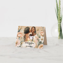 Mijn kleine zusje trouwdag kaart