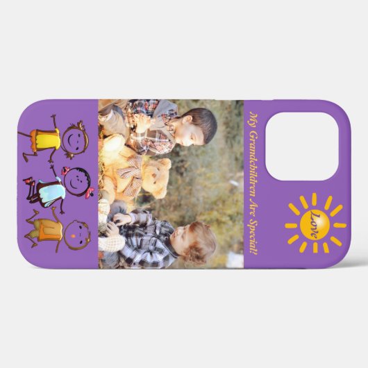 Mijn kleinkinderen Aangepaste telefoontas voor fot Case-Mate iPhone Case (Achterkant (horizontaal))