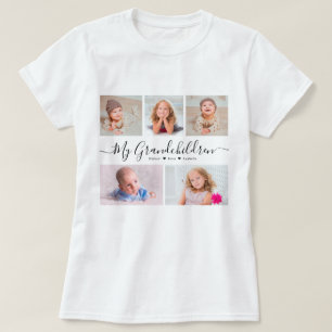 Mijn kleinkinderen gepersonaliseerde fotocollage t-shirt