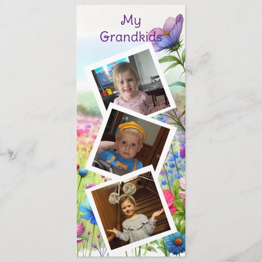 Mijn kleinkinderen groot gepersonaliseerd Bladwijz Menu (Voorkant)