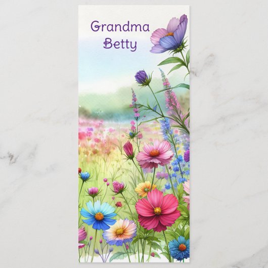 Mijn kleinkinderen groot gepersonaliseerd Bladwijz Menu (Achterkant)