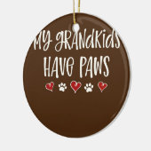 Mijn kleinkinderen hebben pokken Funny Dog Cat Gra Keramisch Ornament (Links)