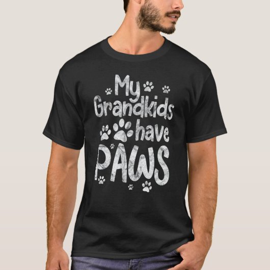 Mijn kleinkinderen hebben poten Funny Dog Cat Oma T-shirt (Voorkant)