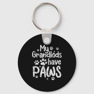 Mijn kleinkinderen hebben poten Funny hond kat oma Sleutelhanger