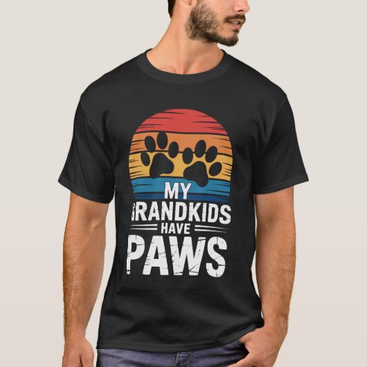 Mijn kleinkinderen hebben poten hond kat dier groo t-shirt (Voorkant)