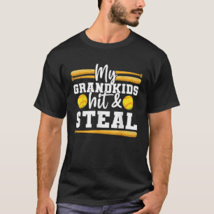 Mijn kleinkinderen hebben Steal Baseball Softball T-shirt