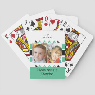 Mijn kleinkinderen houden ervan een oma-groen wit  pokerkaarten