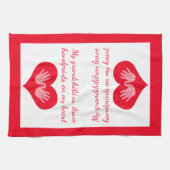 Mijn kleinkinderen laten handafdrukken theedoek ro (Horizontaal)