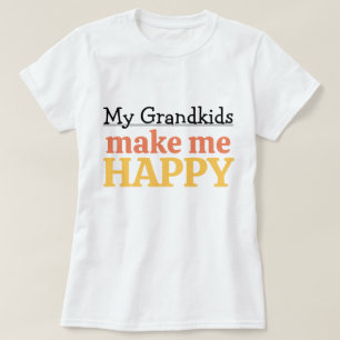 Mijn kleinkinderen maken me gelukkig citaat oma op t-shirt