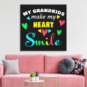 Mijn kleinkinderen maken mijn hartglimlach: oma Gi Canvas Afdruk (Insitu (Woonkamer))