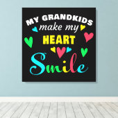 Mijn kleinkinderen maken mijn hartglimlach: oma Gi Canvas Afdruk (Insitu (Houten vloer))