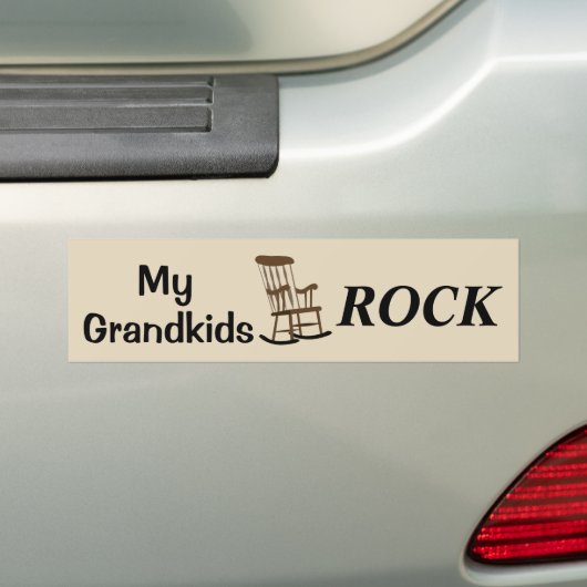 Mijn kleinkinderen ROCK Bumpersticker (Op auto)