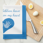 Mijn kleinkinderen verlaten handdrukken Tea Towel Theedoek (Quarter Fold)