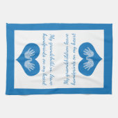 Mijn kleinkinderen verlaten handdrukken Tea Towel Theedoek (Horizontaal)