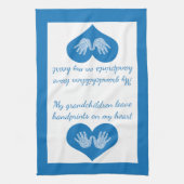 Mijn kleinkinderen verlaten handdrukken Tea Towel Theedoek (Verticaal)