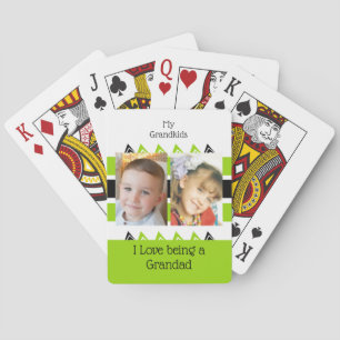 Mijn kleinkinderen vinden het leuk om Opa groen wi Pokerkaarten