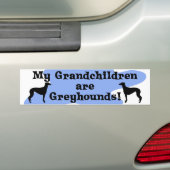 Mijn kleinkinderen zijn Bumpersticker Greyhounds (Op auto)