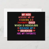 Mijn kleinkinderen zijn mijn favoriet briefkaart (Voorkant / Achterkant)