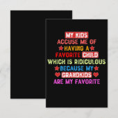 Mijn kleinkinderen zijn mijn favoriet - oma bedankkaart (Voorkant / Achterkant)