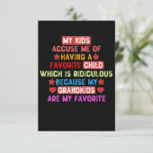 Mijn kleinkinderen zijn mijn favoriete grootmoeder bedankkaart (Staand voorkant)