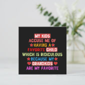 Mijn kleinkinderen zijn mijn favoriete grootmoeder kaart (Staand voorkant)