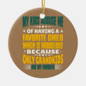 Mijn kleinkinderen zijn mijn favoriete grootmoeder keramisch ornament (Voorkant)