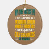 Mijn kleinkinderen zijn mijn favoriete grootmoeder keramisch ornament (Links)