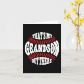 Mijn kleinzoon daar honkbal oma Moederdag Kaart (Gele Bloem)