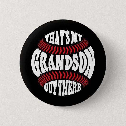 Mijn kleinzoon daar honkbal oma Moederdag Ronde Button 5,7 Cm (Voorkant)