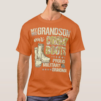 Mijn kleinzoon draagt vliegenlaarzen - trots milit t-shirt