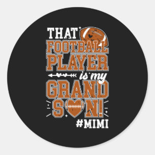 Mijn kleinzoon Football Mimi van een Football spel Ronde Sticker