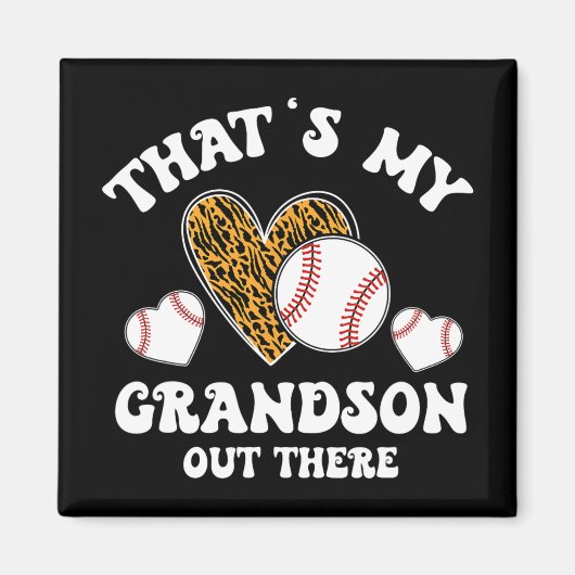 Mijn kleinzoon geeft vrouwen honkbal oma magneet (Voorkant)