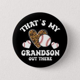 Mijn kleinzoon geeft vrouwen honkbal oma ronde button 5,7 cm