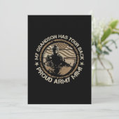 Mijn kleinzoon heeft jouw achterpoot leger Mimi. Feestdagenkaart (Staand voorkant)