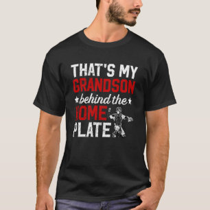 Mijn Kleinzoon Honkbal Catcher Oma Van Een Honkbal T-shirt