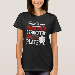 Mijn Kleinzoon Honkbal Catcher Oma Van Een Honkbal T-shirt