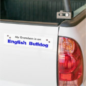 Mijn kleinzoon is een Engelse Bulldog Bumpersticker (Op Truck)