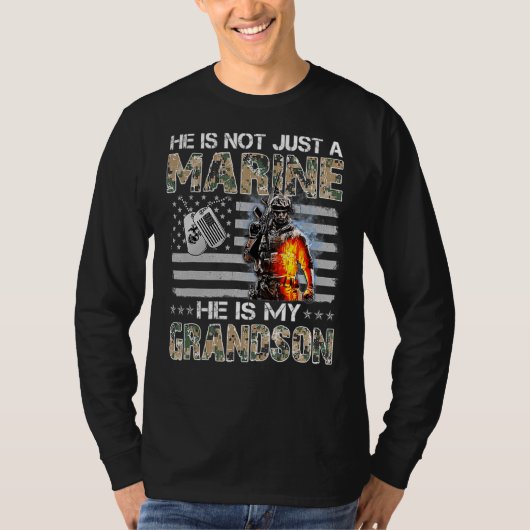Mijn kleinzoon is een marien fors grootmoeder Prou T-shirt (Voorkant)