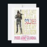 Mijn kleinzoon is een soldaat trots leger oma cade kaart<br><div class="desc">Mijn kleinzoon is een soldaat trots leger oma cadeau</div>