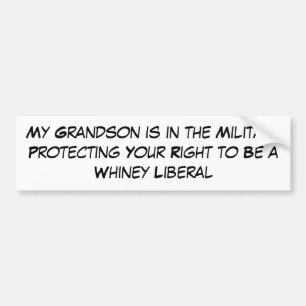 Mijn kleinzoon is in het leger... bumpersticker
