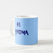 mijn kleinzoon is knuffel dan de jouwe. #1 GRANDMA Koffiemok (Voorkant links)