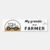 Mijn kleinzoon is landbouwer Boerderij tractor Bumpersticker (Voorkant)