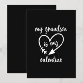 Mijn kleinzoon is mijn Valentijn Cute Valentijnsda Feestdagenkaart (Voorkant / Achterkant)