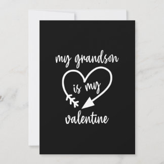 Mijn kleinzoon is mijn Valentijn Cute Valentijnsda Feestdagenkaart