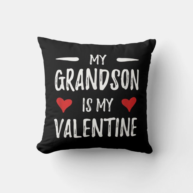 Mijn kleinzoon is mijn Valentijn voor oma Kussen (Voorkant)