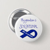 Mijn kleinzoon is SENSATIONAL SPD Awareness Button (Voorkant /achterkant)