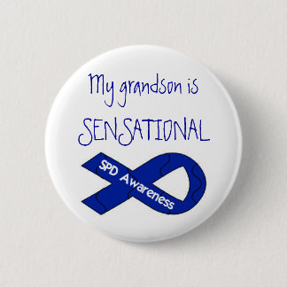 Mijn kleinzoon is SENSATIONAL SPD Awareness Button