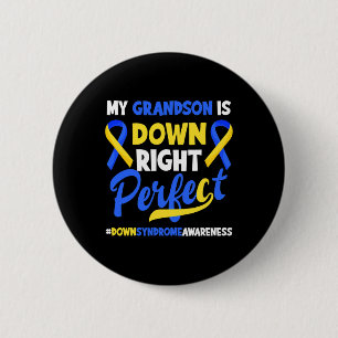 Mijn kleinzoon is volkomen perfect Downsyndroom aw Ronde Button 5,7 Cm